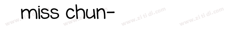KG miss chun字体转换